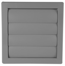 Ventilasjonsrist med vindstopp 19 x 19 cm - grå